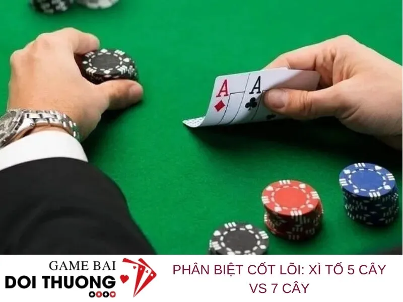 Phân biệt cốt lõi Xì Tố 5 cây vs 7 cây